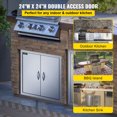 thumbnail image 4 of VEVORbrand BBQ Access Door 24W x 24H inch, Grill Door Double Door 304 Brushed Stainless Steel, Outdoor Kitchen Doors for BBQ Island Grilling Station, 4 of 9
