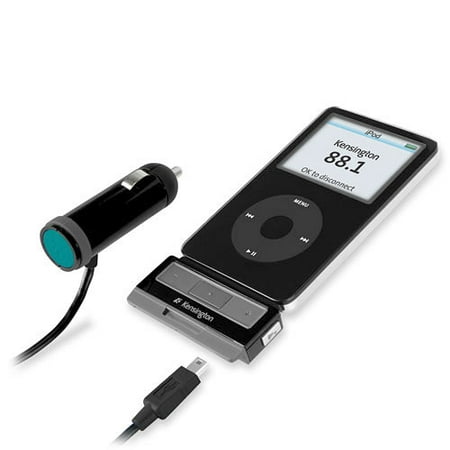 Kensington QuickSeek FM Transmitter for iPod - FM transmitter / charger for car - for Apple iPod (4G, 5G); iPod nano (1G, 2G)