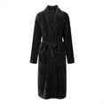 thumbnail image 5 of XINXIAOO Womens Soft Robe Warm Shaggy Bathrobe Towel Dress plus Size plus Size Womens Robes Long Robes for Women with Zipper Front Bathrobes for Women Knee Length Shower Towel Dress plus Size Silk, 5 of 5