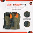 thumbnail image 4 of Daniel Smart XS to 3XL Black/Brown Women Leather Vest Premium Leather Vest for Biker Ladies - Side Laces, 4 of 7