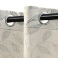 thumbnail image 2 of Leaves Patterned Blackout Curtain Panels, 42" x 84", Ivory by Blue Nile Mills, 2 of 7