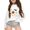 thumbnail image 2 of MUXiin Sweatshirts For 8 Year Old Girls Halloween Girls Hoodie Pumpkin Print Long Sleeve Loose Fit Pullover Sweatshirt Casual Fall Outfit For Kids Toddler, 2 of 3