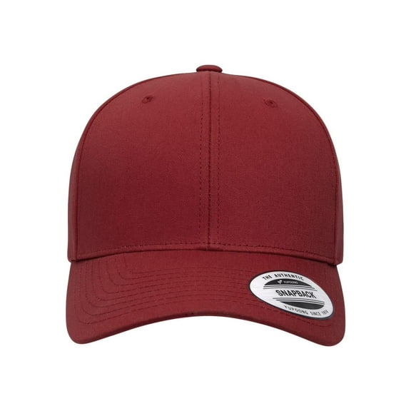 Yupoong 6389 CVC Snapback Cap - Red