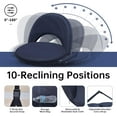 thumbnail image 4 of Stadium Seats, Bleacher Chairs, 10-Posisition Reclining with Shoulder Strap & Net Pocket (1 Pack of Black), 4 of 6