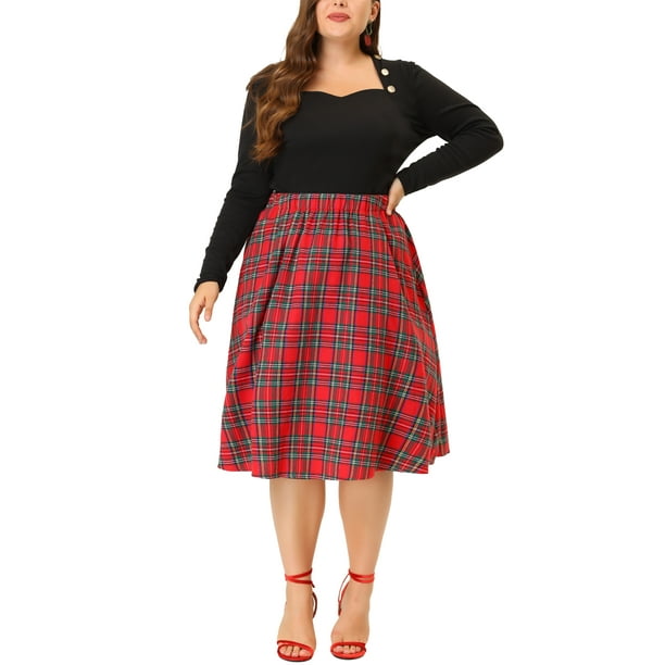 Knee length skort plus size cheap