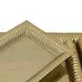 thumbnail image 3 of Juego de bandejas Benzara Nancy de 3 piezas rectangulares de metal dorado, 3 of 6