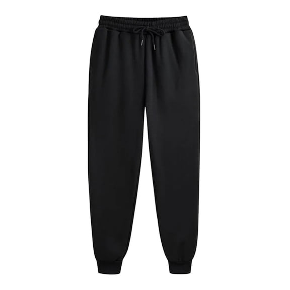 JTieacloth Casual Loose Drawstring Pants Mens Casual Straight Pants Trend Youth Warm Loose Pants Loose Fashion Black