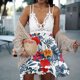 thumbnail image 2 of Vestido de encaje con estampado de honda sin mangas con cuello en V de playa informal de verano para mujer Fridja  hjkh5270, 2 of 6