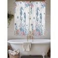 thumbnail image 4 of Coastal Seahorse Living Room Curtains 2 Panel, Summer Beach Nautical Ocean Coral Cafe Window Treatment, Extra Long Farmhouse Bedroom Bathroom Kitchen Curtains Drapes 104"x72", 4 of 6