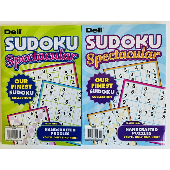 Volumes 14 and 15 of the Sudoku Spectacular Puzzles from the Penny Press Dell Variety