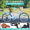 thumbnail image 4 of PRIJESSE Women's Lightweight Step-Through Cruiser Bike 26" Wheels 7-Speed Comfortable City Commuter Blue, 4 of 7