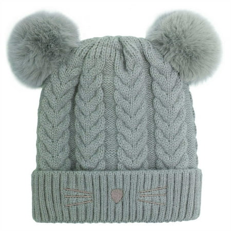 

STEADY Baby Embroidery For Boys Girls Cap Cotton Knitted Winter Warm Hats - Green