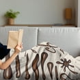 thumbnail image 3 of Chocolate Soft Flannel Fleece Throw Blanket, Chocolate Drips and Stains Coffee Cup Heart Lips and Sun, Cozy Plush for Indoor and Outdoor Use, 50" x 60", Brown Ivory and Burgundy, by Ambesonne, 3 of 5