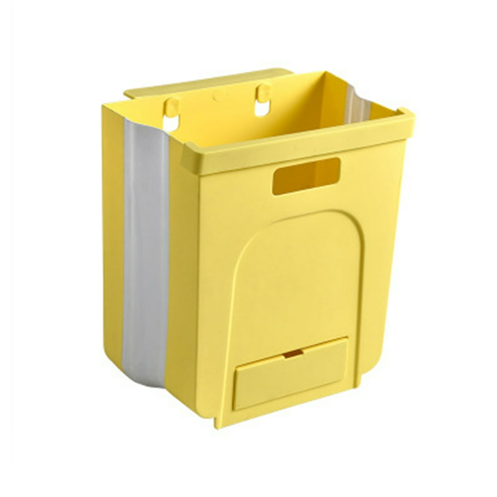 Wallmounted Folding Waste Bin Kitchen Door Hanging Trash