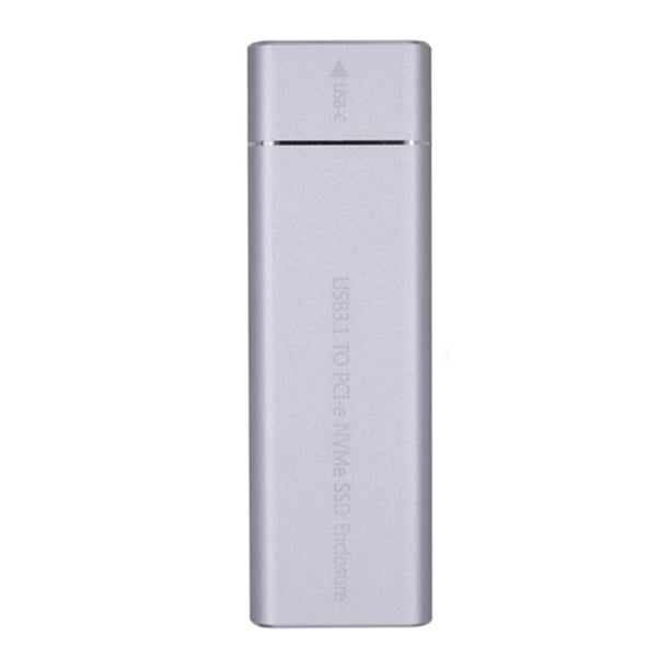 Caja Unidad Estado Sólido M.2 NVME PCIe SSD Caja Unidad Estado Sólido USB3.1 (Caja Metal Plateada/NVME)
