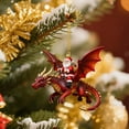 thumbnail image 5 of Fwttom Santa Claus Riding Dragon Christmas Decorations - 2D Flat Acrylic Hanging Christmas Ornaments, Holiday Party Garland Wreath Rattan Xmas Tree Decor, 5 of 7