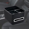 thumbnail image 6 of Universal Car Armrest Storage Box Multifuntional Seat Organizer with 2 Cup Holder Tissue Box Console Organizer for Card Lipstick black, 6 of 8