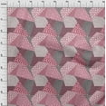thumbnail image 3 of oneOone Cotton Cambric Pink Fabric Dot|Check & Triangle Geometric Craft Projects Decor Fabric Printed By The Yard 56 Inch Wide, 3 of 4