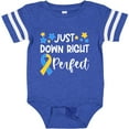 thumbnail image 3 of Inktastic Just Down Right Perfect Down Syndrome Awareness Ribbon Boys or Girls Baby Bodysuit, 3 of 5