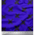 thumbnail image 1 of Soimoi Blue Velvet Fabric Brush Stroke Abstract Print Fabric by the Yard 58 Inch Wide, 1 of 3