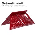 thumbnail image 2 of Layout Ruler Gauge Woodworking Tool Woodworking Square Size Measure Ruler Aluminum Alloy 3D Mitre 45 90 Degree Angle Measuring Tool For woodwoker, 2 of 9