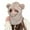 Khaki-1, variant on WREESH Women's Critter Plaid Printed Faux Bucket Hat Warm Windproof Stretch Winter Wrap Cap Brown