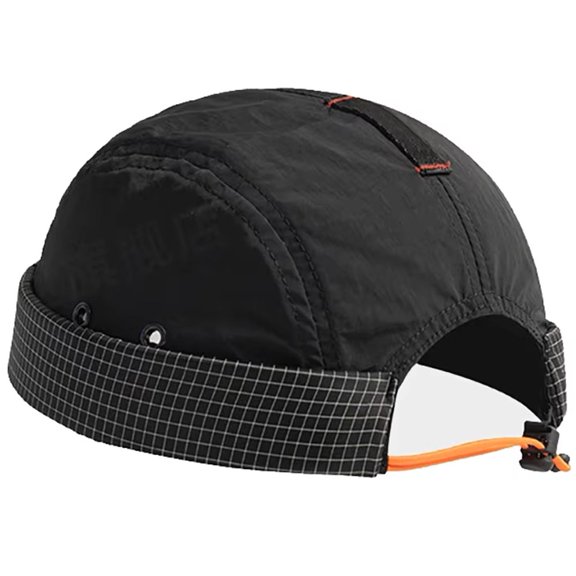 Hsqqdc 1pc Black Quick Dry Docker Cap Men Lightweight Brimless Sailor Hat for Summer Outdoor Sports