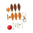 thumbnail image 4 of Milageto DIY Sewing Keychain Kit Colorful Car Key Chain Party Favors Bag Charm Making Brown and Khaki, 4 of 8