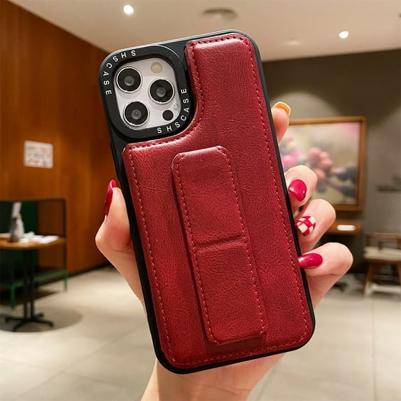 SaniMore for iPhone 14 Pro Max 6.7" Multifunctional Wallet Case with Card Slot & Kickstand, Premium PU Leather Case with Adjustable Wrist Strap Shockproof Protective Case, Red