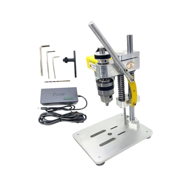 Mini taladro de banco, prensa portátil de bricolaje, fresadora de mesa de Metal, pequeña máquina perforadora para reparación de muebles, artesanía de Portabrocas B12 15 mm 10 mm