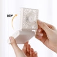 thumbnail image 2 of Yuarrent Ventilador portátil al aire libre interfaz USB plegable verano 3 engranajes Color sólido ventiladores de refrigeración recargables Electrodomésticos Blanco, 2 of 6