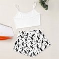 thumbnail image 6 of LRen Halloween Pajamas Women Silk 2 Piece Cami Top+Shorts Set Skeleton Print Sleeveless Sleepwear Loungewear Halloween Gifts, 6 of 6