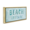 thumbnail image 3 of Stupell Industries Rustic Beach Cottage Watercolor Nature Painting Gold Floater Framed Canvas Art Print Wall Art, 31 x 14, 3 of 9