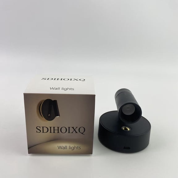 SDIHOIXQ Wall lights,Modern Wall Sconce with Switch, Dimmable Adjustable Wall Lamp, Wall Mounted Bedside Lamps, 6W Indoor Hardwired Sconces (Black)