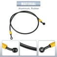 thumbnail image 6 of 110cm 43.31" Length 10mm ID Motorcycle Hydraulic Brake Line Oil Hose Pipe 28° 0° Braided Cable Black, 6 of 6