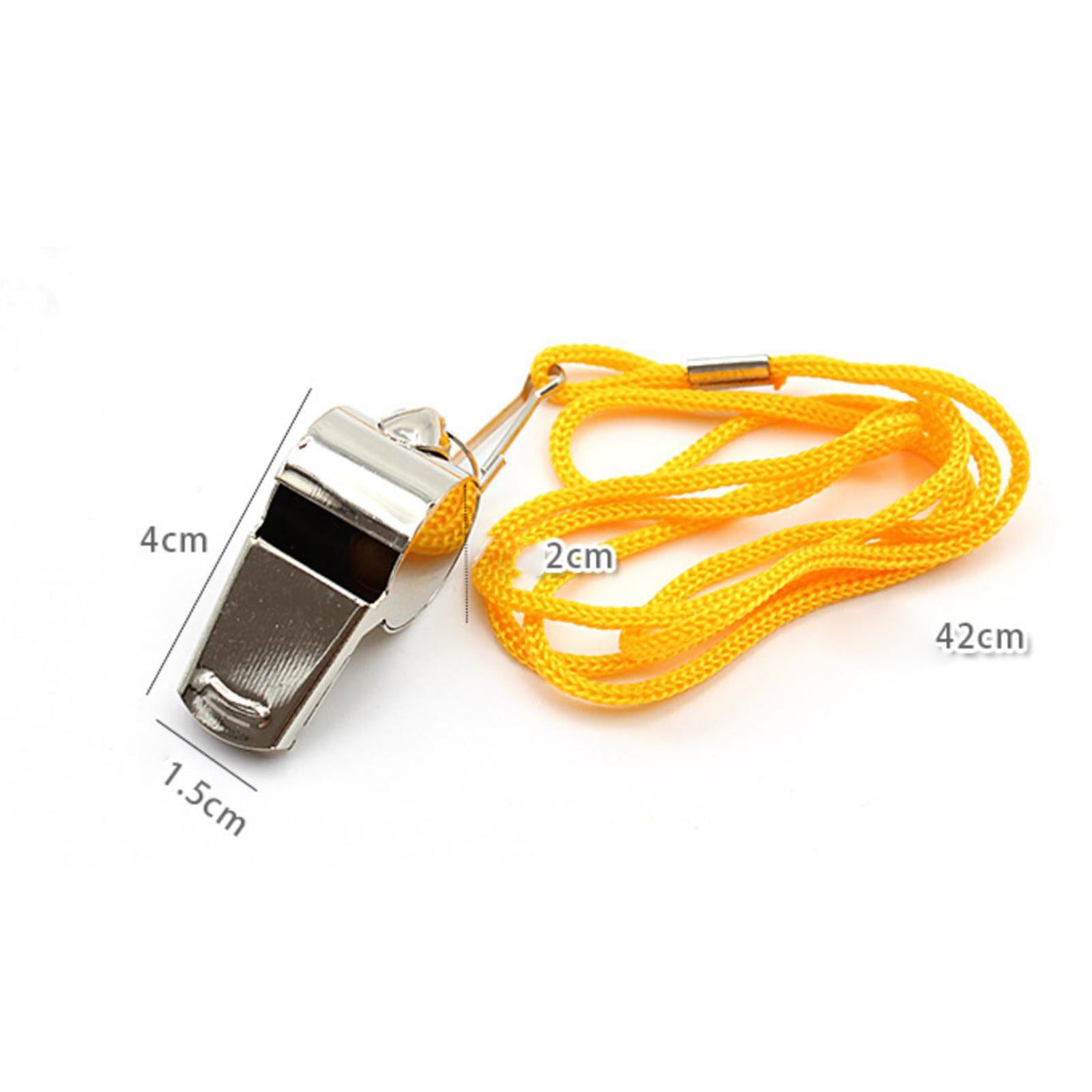 Miulika 10Pack Stainless Steel Sports Whistles with Lanyard, Loud Crisp Sound Whistles Bulk Great for Coaches, Referee, and Officials