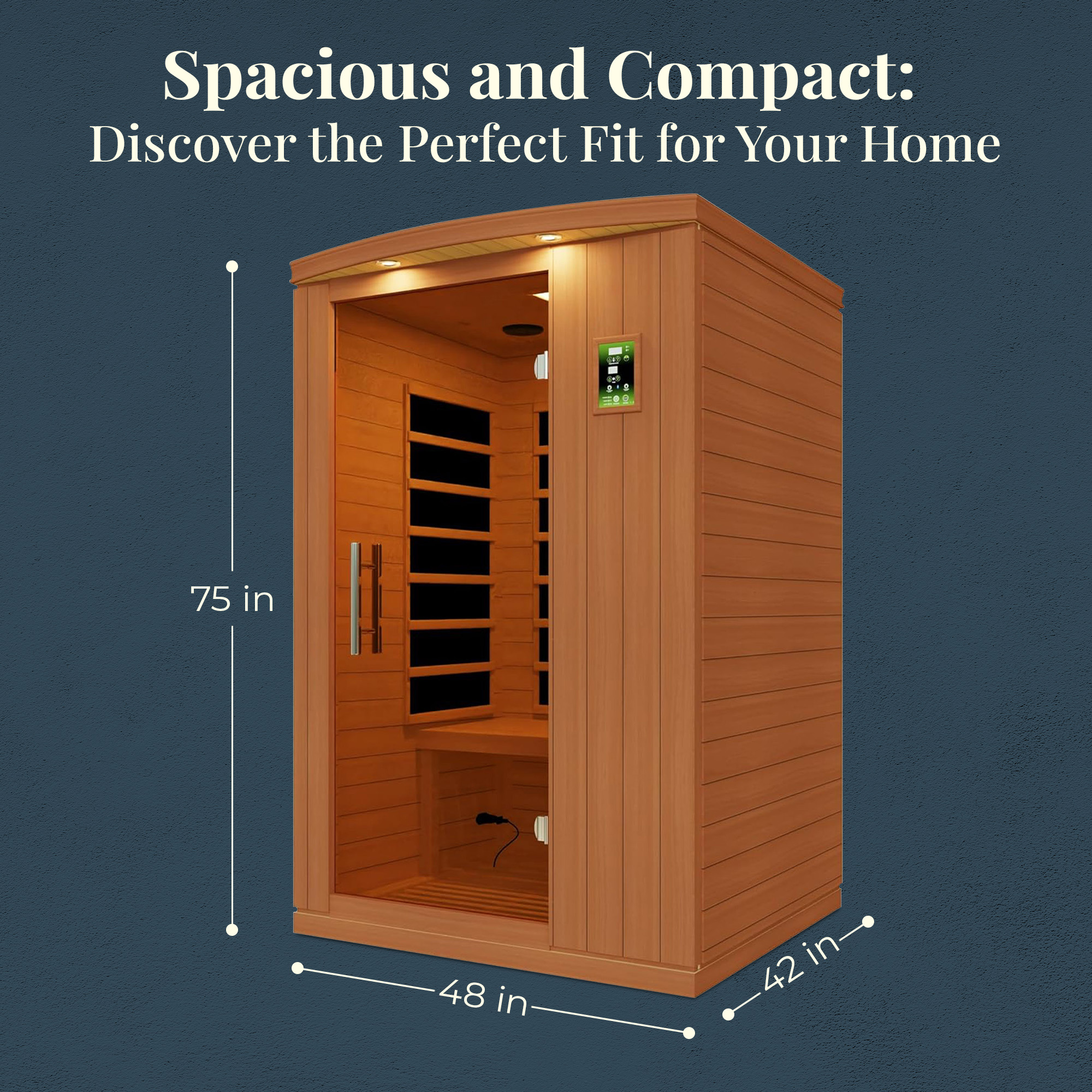 Dynamic Saunas Venice Elite 2 Person Low EMF Infrared Therapy Home Sauna - image 3 of 6