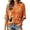 Orange B, variant on Women's "Fall For Jesus" Halloween V Neck 3/4 Sleeve T Shirt Faith-Inspired Casual Top