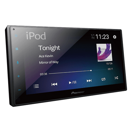 Pioneer DMH-160BT Car Play/Android Auto Digital Media Receiver with 6.8" Touchscreen and Bluetooth,Double Din, Backup Camera Ready