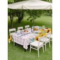 thumbnail image 4 of Outdoor Tablecloth with Umbrella Hole for Patio/Picnic/Party/Camping, Sunflower Waterproof Table Cloth Rectangle Table Cover Washable, Summer Botanical Yellow Floral Purple Plaid (60"x 120"), 4 of 8