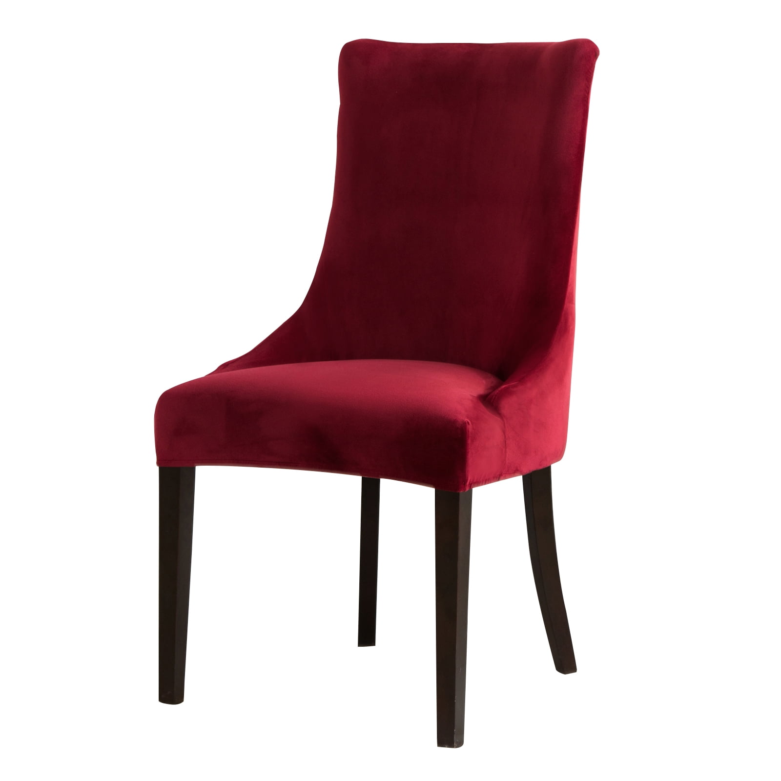 Rosnek Velvet Stretch Wingback Chair Cover Slipcover, Washable Arm