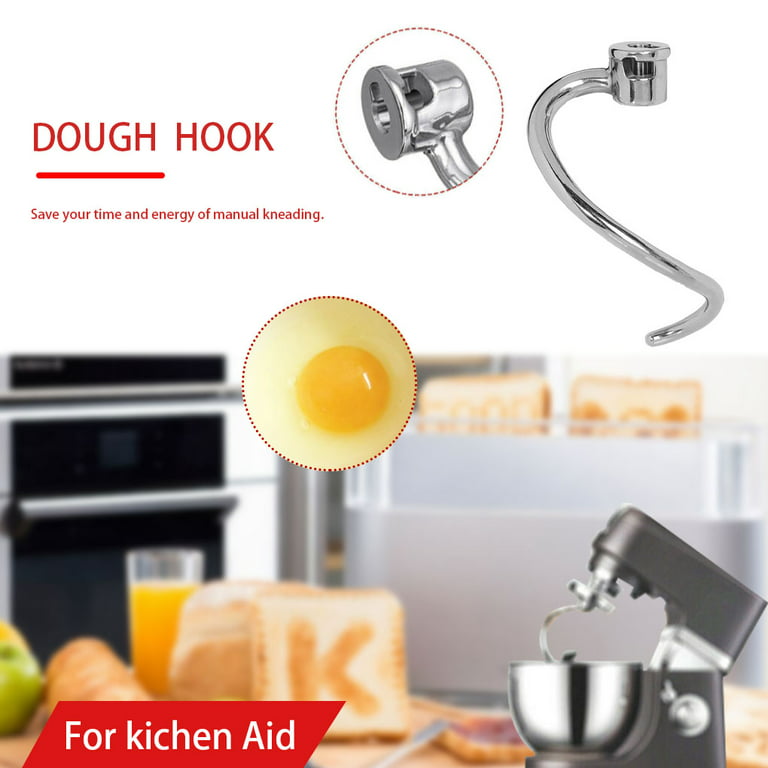 Dough Hook Stainless Steel Attachment Stand Mixer Mixing Head Spiral  Accessory Replacement for KitchenAid 7-Quart 