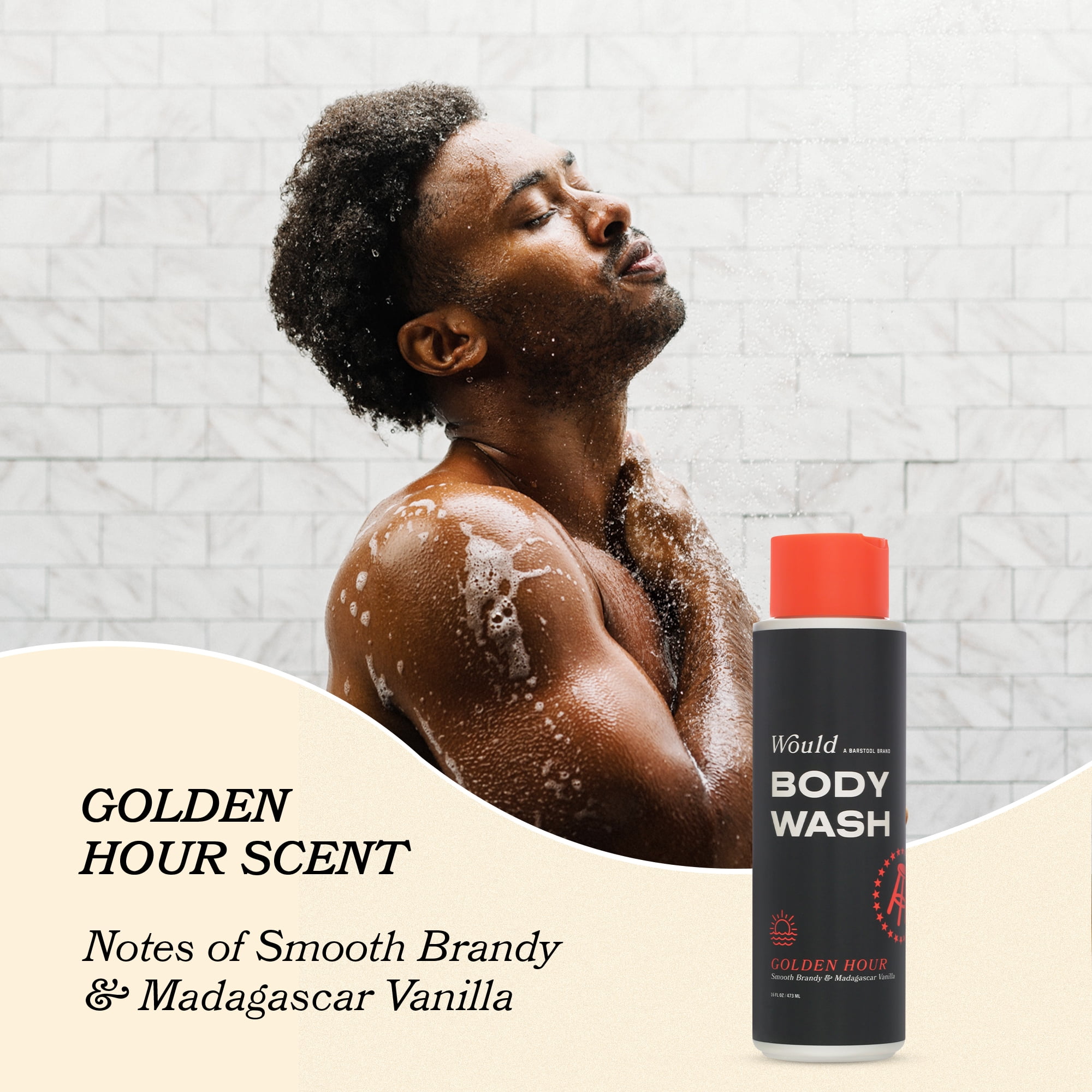 Would by Barstool Sports, Adult Body Wash, Golden Hour, 16 oz, All Skin Types