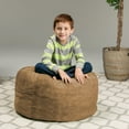 thumbnail image 3 of Chill Sack Bean Bag Chair, Memory Foam Lounger with Microsuede Cover, Kids, 2 ft, Earth, 3 of 8