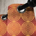 thumbnail image 4 of Ambesonne Victorian Grommet Curtain, Flower Medieval Tones, 50" x 54", Mustard Orange, 4 of 6