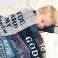 thumbnail image 2 of Godson Gifts from Godmother/Godfather/Godparents, 1st Communion/Baptism Gifts for Boys, Birthday Christian Gifts for Godson Blanket 60‘‘x50‘‘, Graduation gift for God-son, 2 of 6