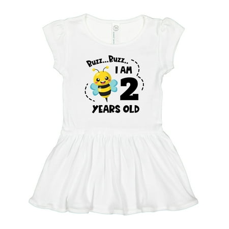 

Inktastic Buzz Buzz I Am 2 Years Old Cute Bee Gift Toddler Girl Dress
