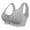 Gray, variant on VerPetridure Sports Bras for Women Push Up Women's Adjustable Sports Front Closure Extra-Elastic Breathable Lace Trim Bra