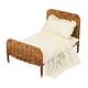 thumbnail image 1 of Cama de ratán para casa de muñecas, muebles para casa de muñecas 1/6, juguete de simulación decorativo para marrón oscuro C, 1 of 9