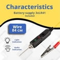 thumbnail image 4 of Automotive Test Light 6-24V Circuit Tester, Auto Bidirectional Light Tester, Electrical Voltage Tester with Extended Spring Wire & Probe for Car/RV/Vehicles, 4 of 8